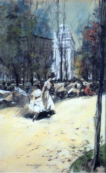 Madison Square And The Dewey Arch: Cross Streets Of New York by Everett Shinn