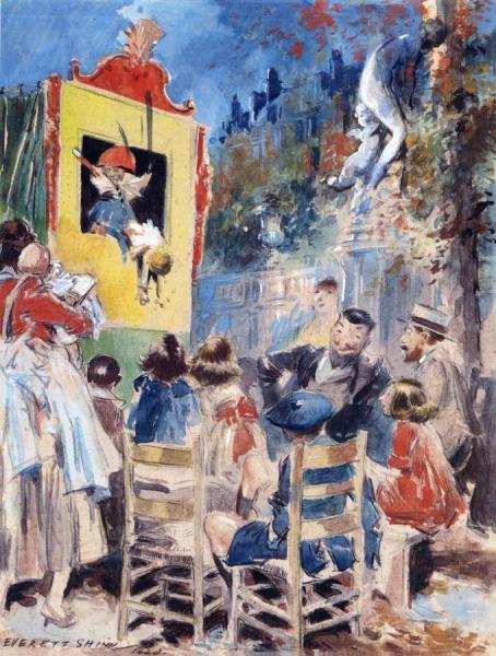Punch And Judy by Everett Shinn