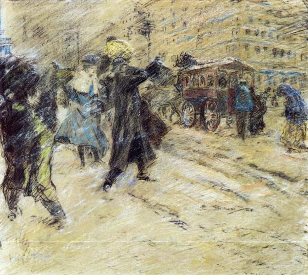 Snow Storm, Madison Square, New York by Everett Shinn
