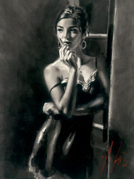At The Door by Fabian Perez Oil Painting Reproductions