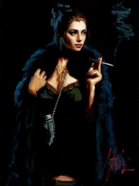 Blue Rabbit Ii by Fabian Perez Oil Painting Reproductions