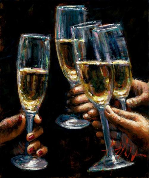 Brindis Con Champagne by Fabian Perez Oil Painting Reproductions