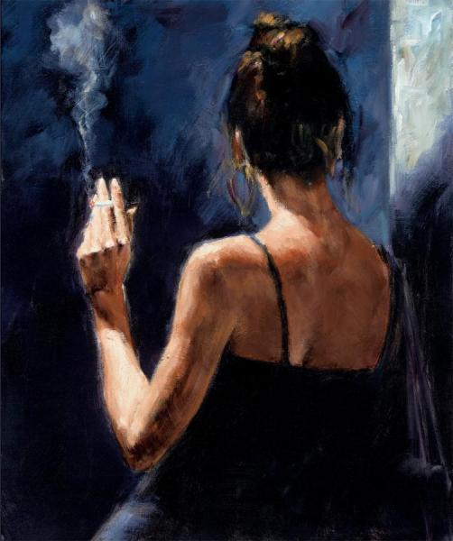 Brunette by Fabian Perez