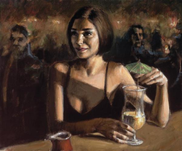 Cocktail In Maui by Fabian Perez