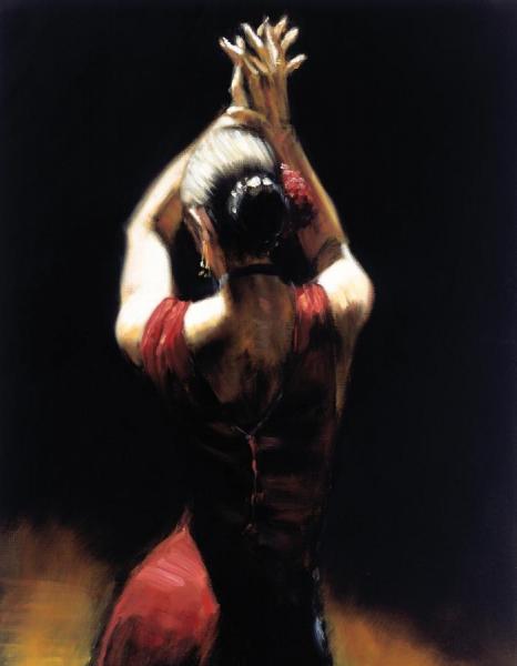 Flamenco Dancer by Fabian Perez Oil Painting Reproductions