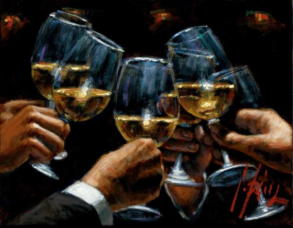 For A Better Life White Wine With Reflections by Fabian Perez Oil Painting Reproductions