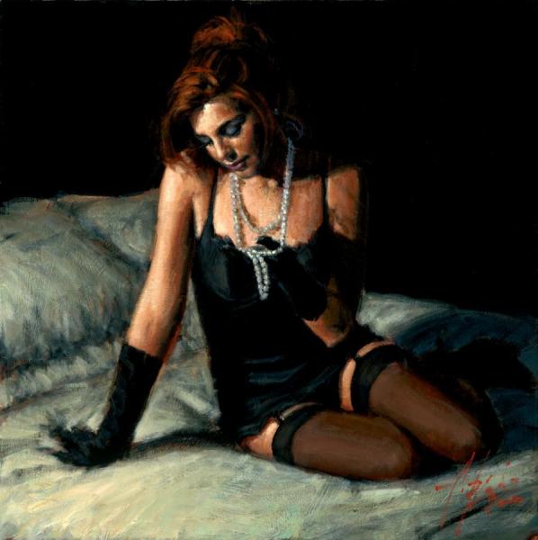 Guantes Negras by Fabian Perez Oil Painting Reproductions