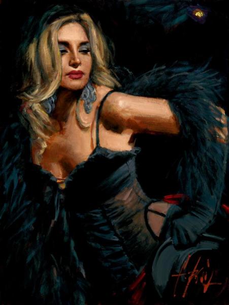 Lori With Black Hat by Fabian Perez Oil Painting Reproductions