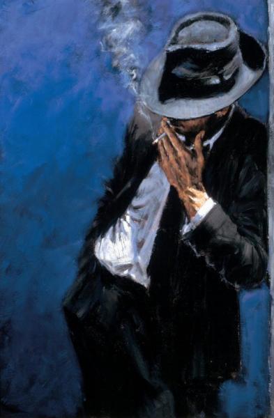 Man In Black Suit by Fabian Perez