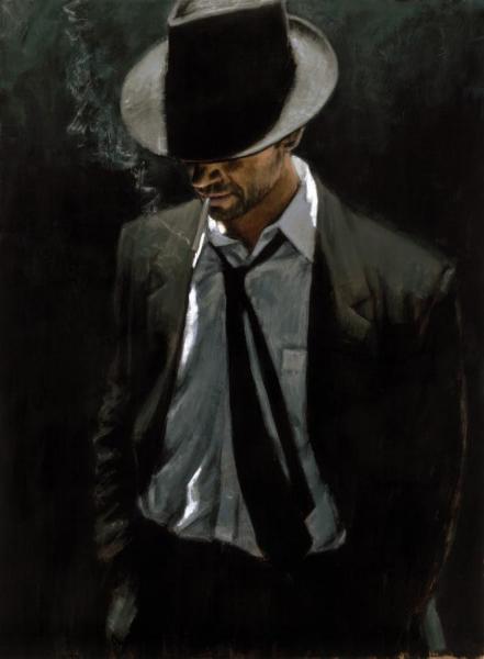 Man In Black Suit Iii by Fabian Perez Oil Painting Reproductions