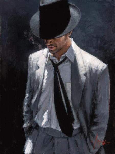 Man In White Suit Iv by Fabian Perez
