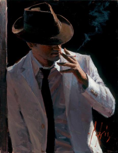 Marcus With Hat And Cigarette by Fabian Perez Oil Painting Reproductions