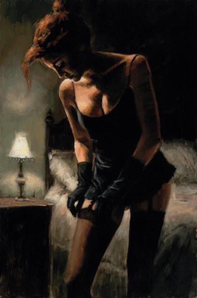 Medias Negras by Fabian Perez Oil Painting Reproductions