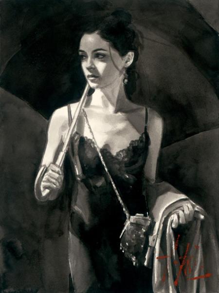 Night Walk Ii by Fabian Perez Oil Painting Reproductions