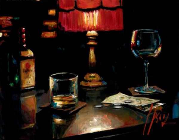 Noches De Malavida Con Whiskey And Red by Fabian Perez
