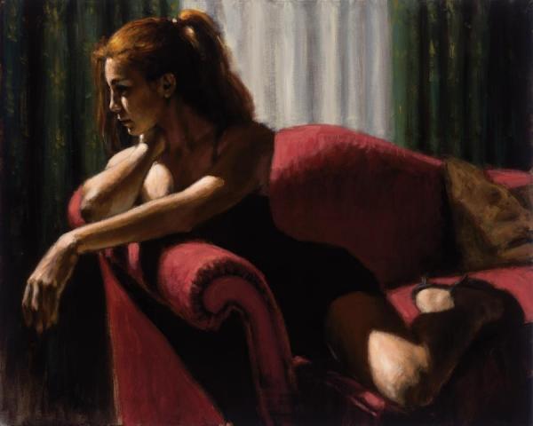 Rojo Sillon by Fabian Perez Oil Painting Reproductions