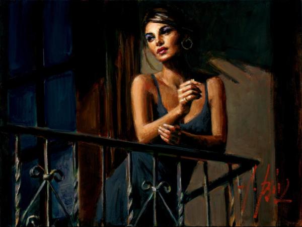 Saba At The Balcony Vii by Fabian Perez