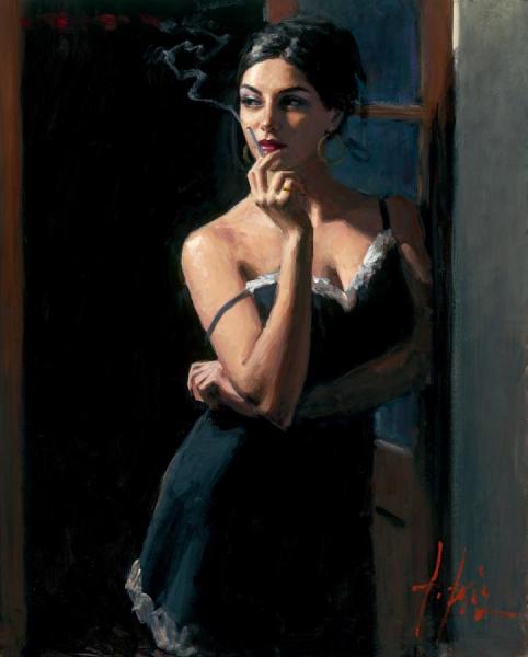 Saba At The Door by Fabian Perez
