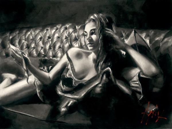 Saba With Letter Iv by Fabian Perez Oil Painting Reproductions