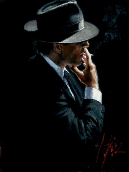Smoking Under The Light I by Fabian Perez