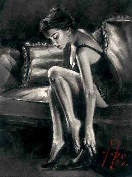 Study For Blue And Red Iii by Fabian Perez Oil Painting Reproductions