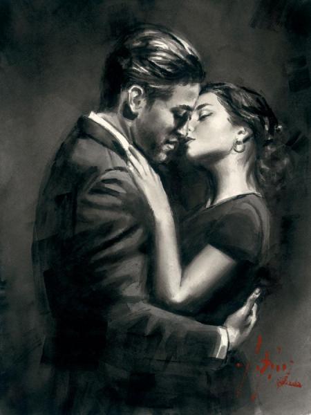 Study For Embrace Vii by Fabian Perez Oil Painting Reproductions