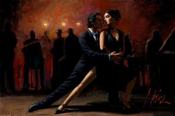 Tango In Buenos Aires by Fabian Perez Oil Painting Reproductions