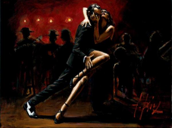 Tango In Red by Fabian Perez Oil Painting Reproductions