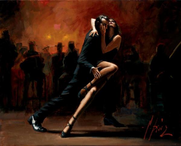 Tango In White by Fabian Perez Oil Painting Reproductions