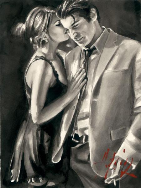 Whispers Vii by Fabian Perez Oil Painting Reproductions