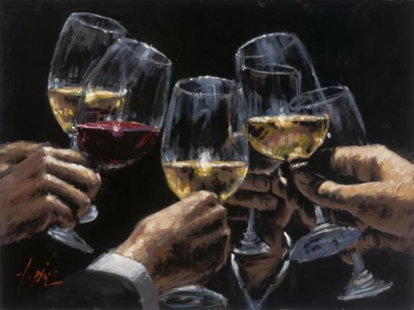 White And Red by Fabian Perez Oil Painting Reproductions
