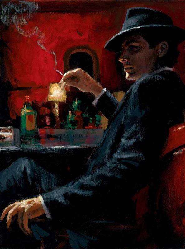 Whiskey At Las Brujas Vii by Fabian Perez