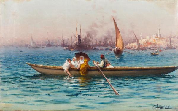 Amusement On The Caique by Fausto Zonaro