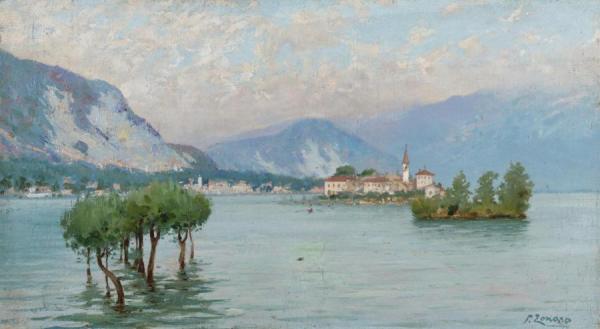 L'isola Dei Pescatori, Lago Maggiore by Fausto Zonaro