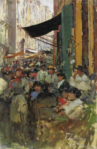 Mercato by Fausto Zonaro Oil Painting Reproductions