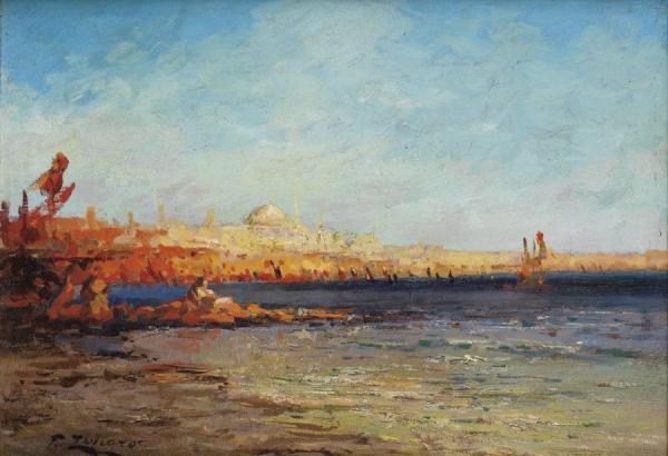 View Of The Bosphorus by Fausto Zonaro Oil Painting Reproductions