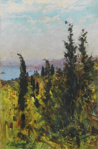 View Over The Golden Horn by Fausto Zonaro