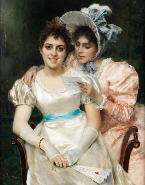 The Shared Secret by Federico Andreotti Oil Painting Reproductions