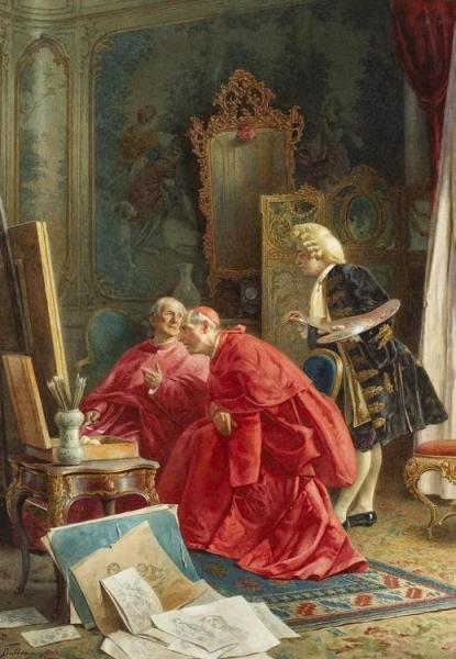 The Connoisseurs by Federico Ballesio Oil Painting Reproductions