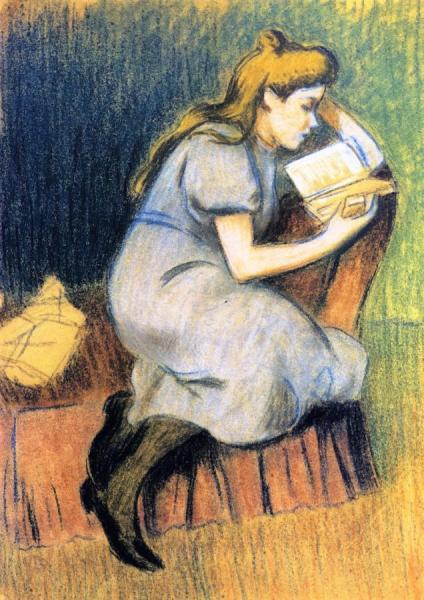 Girl With Blond Hair by Federico Zandomeneghi