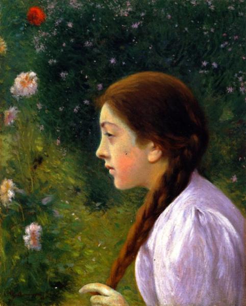 Girl With Braid by Federico Zandomeneghi