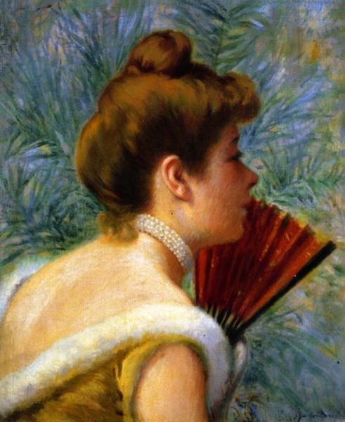 In The Greenhouse (study) by Federico Zandomeneghi