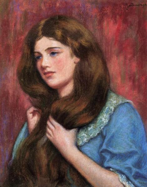 Portrait Of A Young Beauty by Federico Zandomeneghi