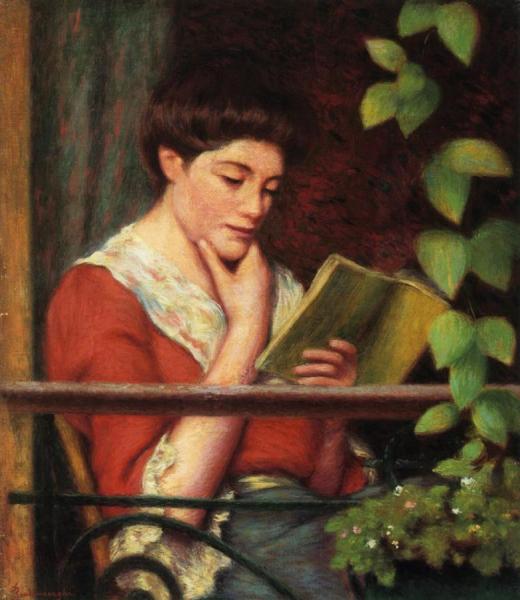 Reading By A Window by Federico Zandomeneghi