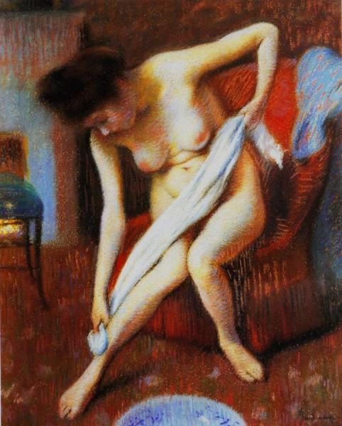 Woman Drying Herself by Federico Zandomeneghi