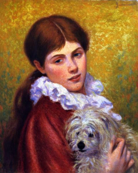 Federico Zandomeneghi Woman With Dog