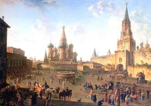 The Red Square In Moscow by Fedor Yakovlevich Alekseev
