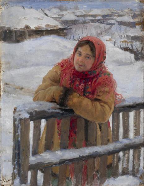 Russian Beauty by Fedot Sychkov Oil Painting Reproductions