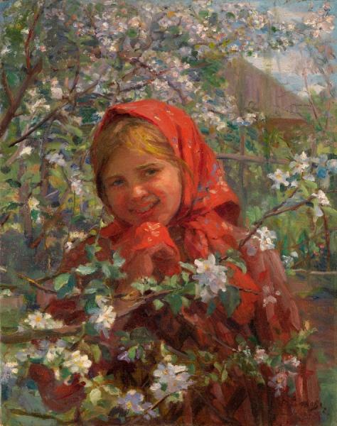 Village Beauty by Fedot Sychkov Oil Painting Reproductions