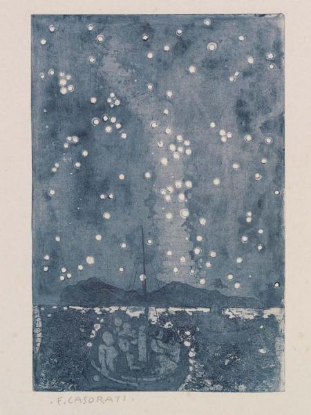 Milky Way With Boats,1912 by Felice Casorati Oil Painting Reproductions